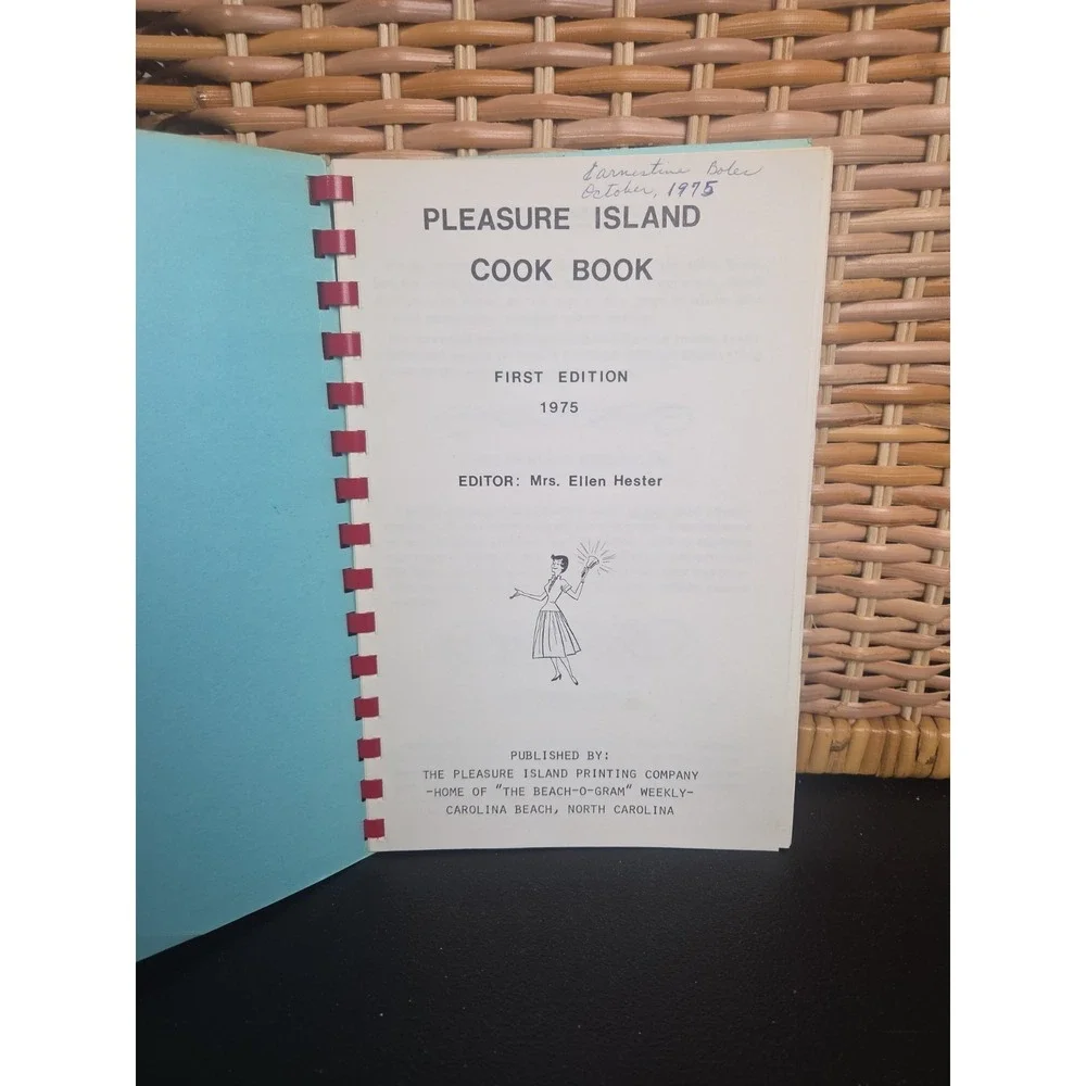 Pleasure Island Cookbook Carolina Beach, NC 1975 Ellen Hester Photos History